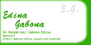edina gabona business card